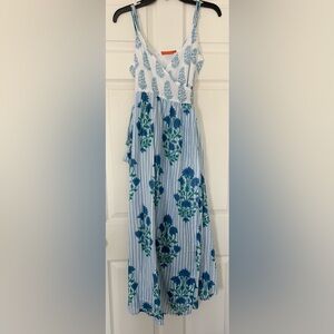 Oliphant Block Print Wrap Midi Dress